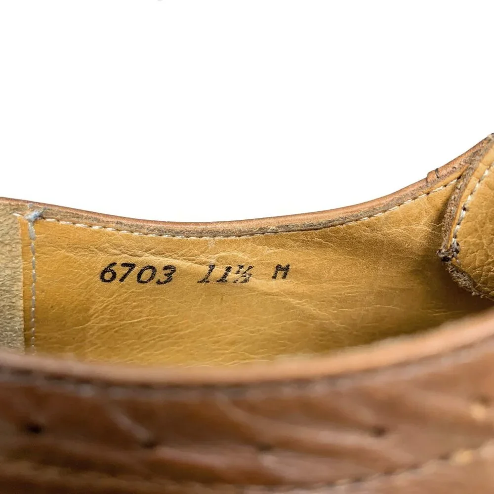 Mercanti Fiorentini 6703 Mid Brown Leather Brogue Accent‎ Wingtip Dress Oxford